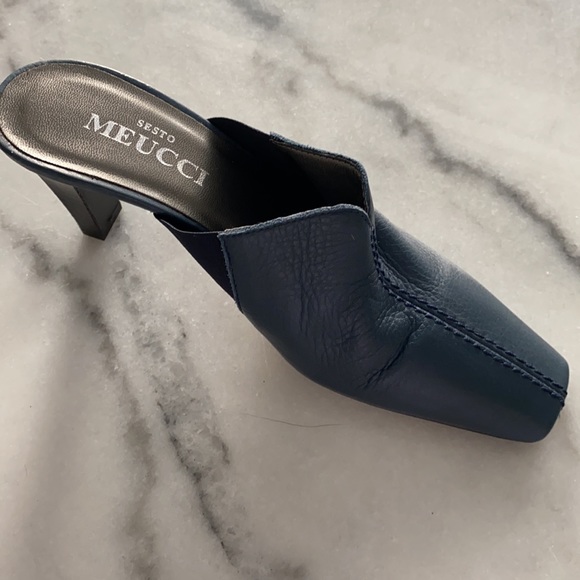 Brand New Navy Mules - Picture 2 of 3